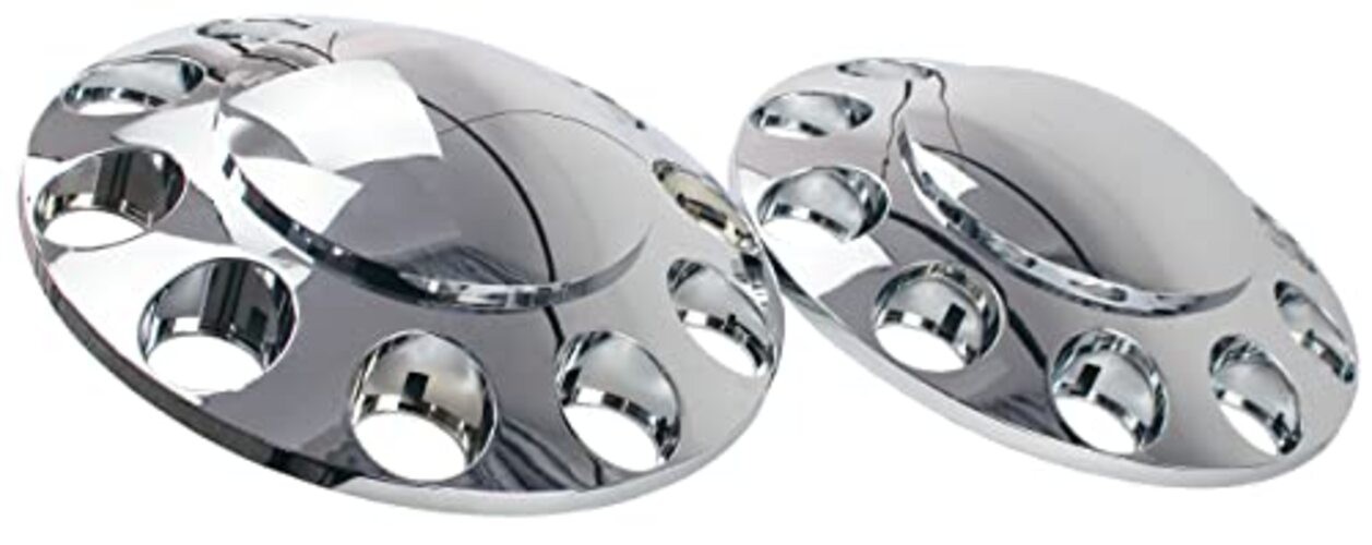 Chrome ABS Plastic Front Hub Caps Wheel Axle Covers with 33 mm Screw on Normal