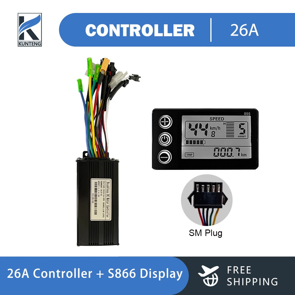 36V 48V 3 Model Sine Wave Controller 17A 26A 30A Display SM / WP Plug for E-bike