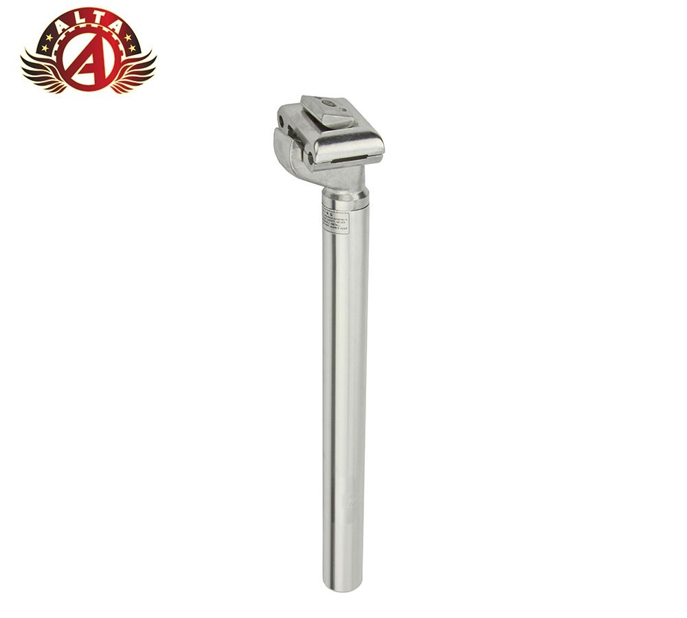 ALTA 25.4mm OUTER DIAMETER MICRO ADJUST ALLOY SEATPOST PILAR 350MM LONG SILVER