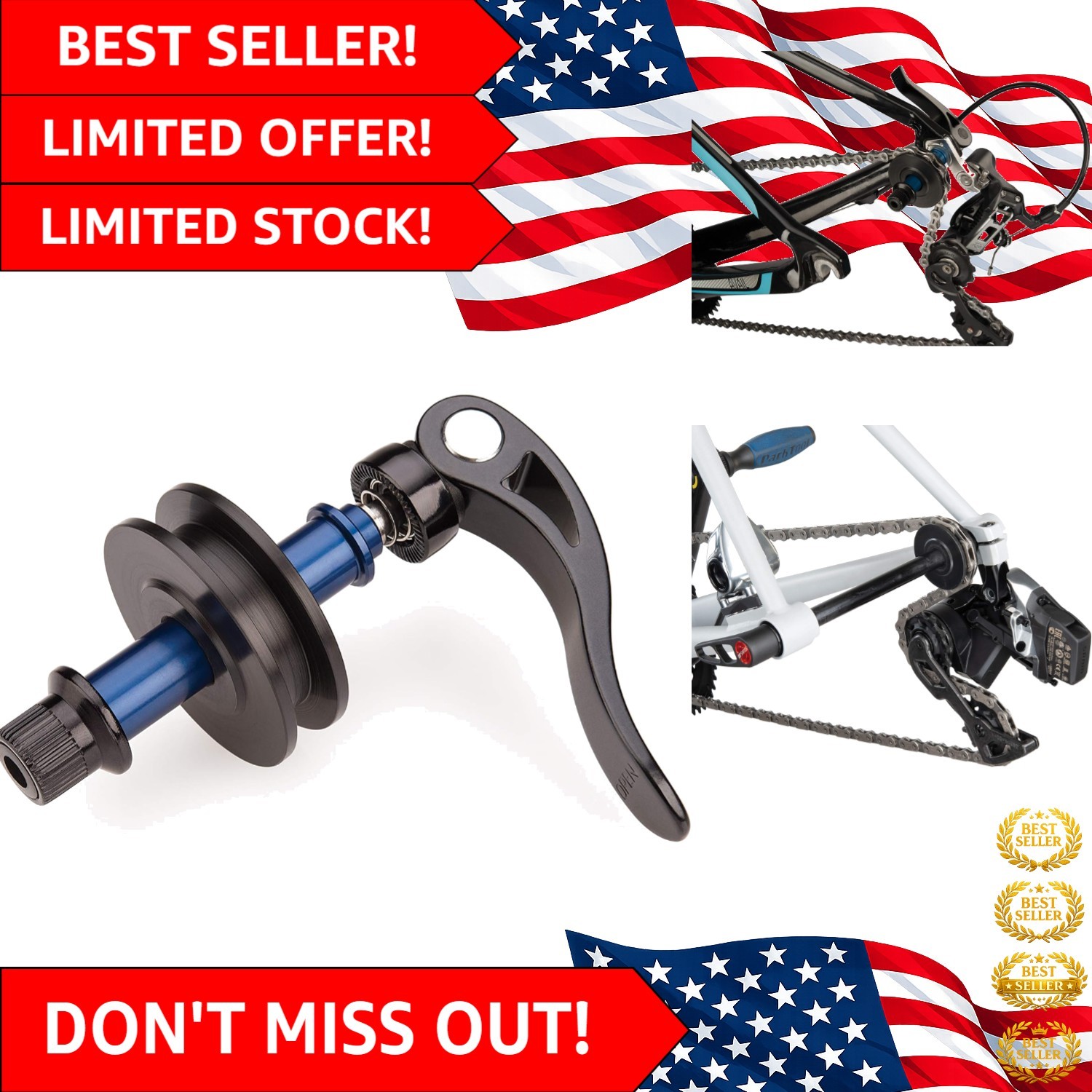 Lightweight DH-1 Dummy Hub for Easy Chain Cleaning and Bike Transport