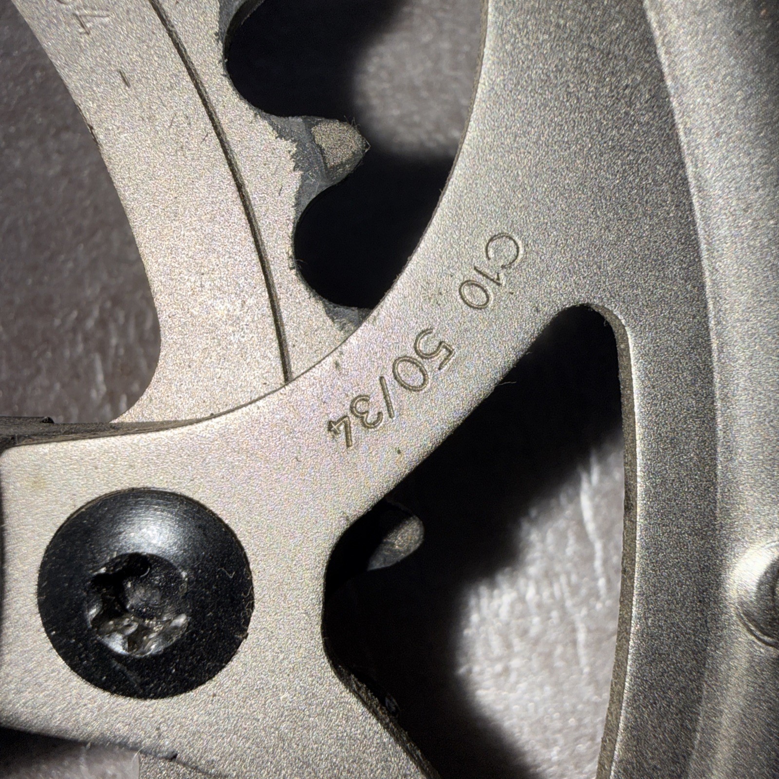 CAMPAGNOLO CENTUAR CT CARBON CRANK 175 DOUBLE 50-34 T 10 OR 9 SPEED W/italian bb