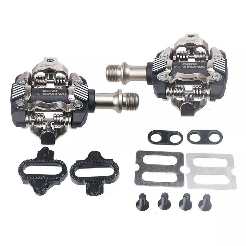 RACEWORK Mtb Mountain Bike Pedals Clipless Bicycle Spd Cleats Self-locking Pedal
