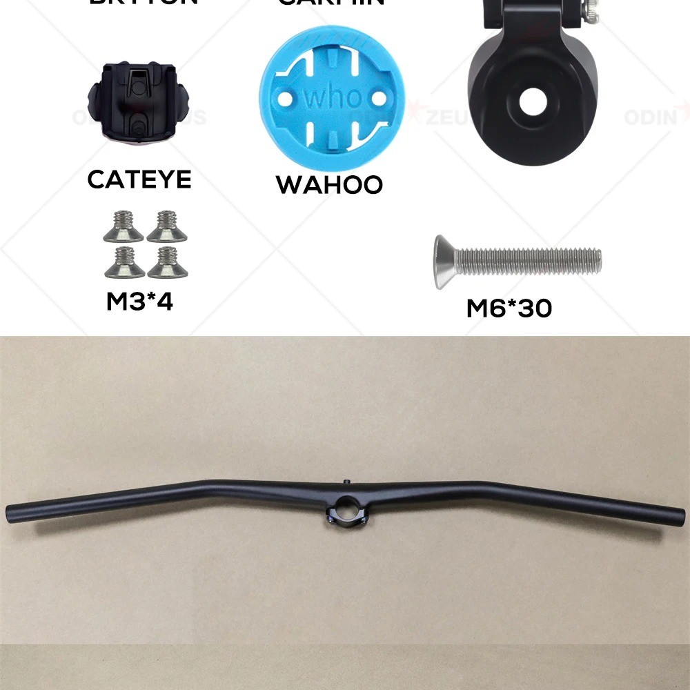 Carbon Fiber MTB Bike Integrated Handlebar Matte 35*720mm with Computer Mount