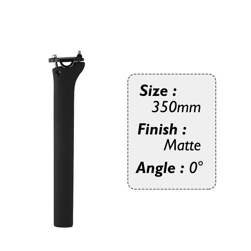 Lightweight Carbon Road Bike Seatpost 350mm 0/25 Degree Offset UD Matte Glossy