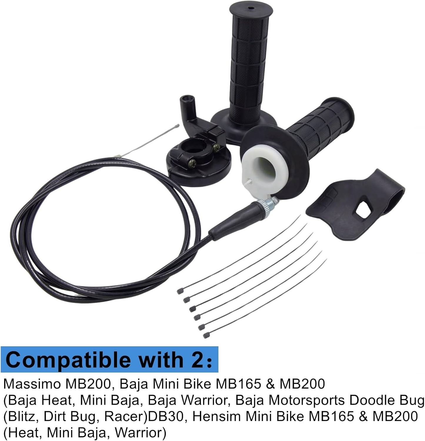 Mini Bike Throttle Assembly 51in Cable Kill Switch 7/8 Handlebars 50cc-250cc 4T