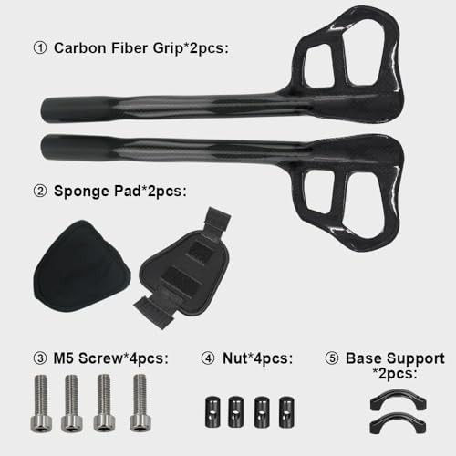 TT Handlebar Aero Handlebar Road 340mm No Logo 3K Glossy Handlebar Extension