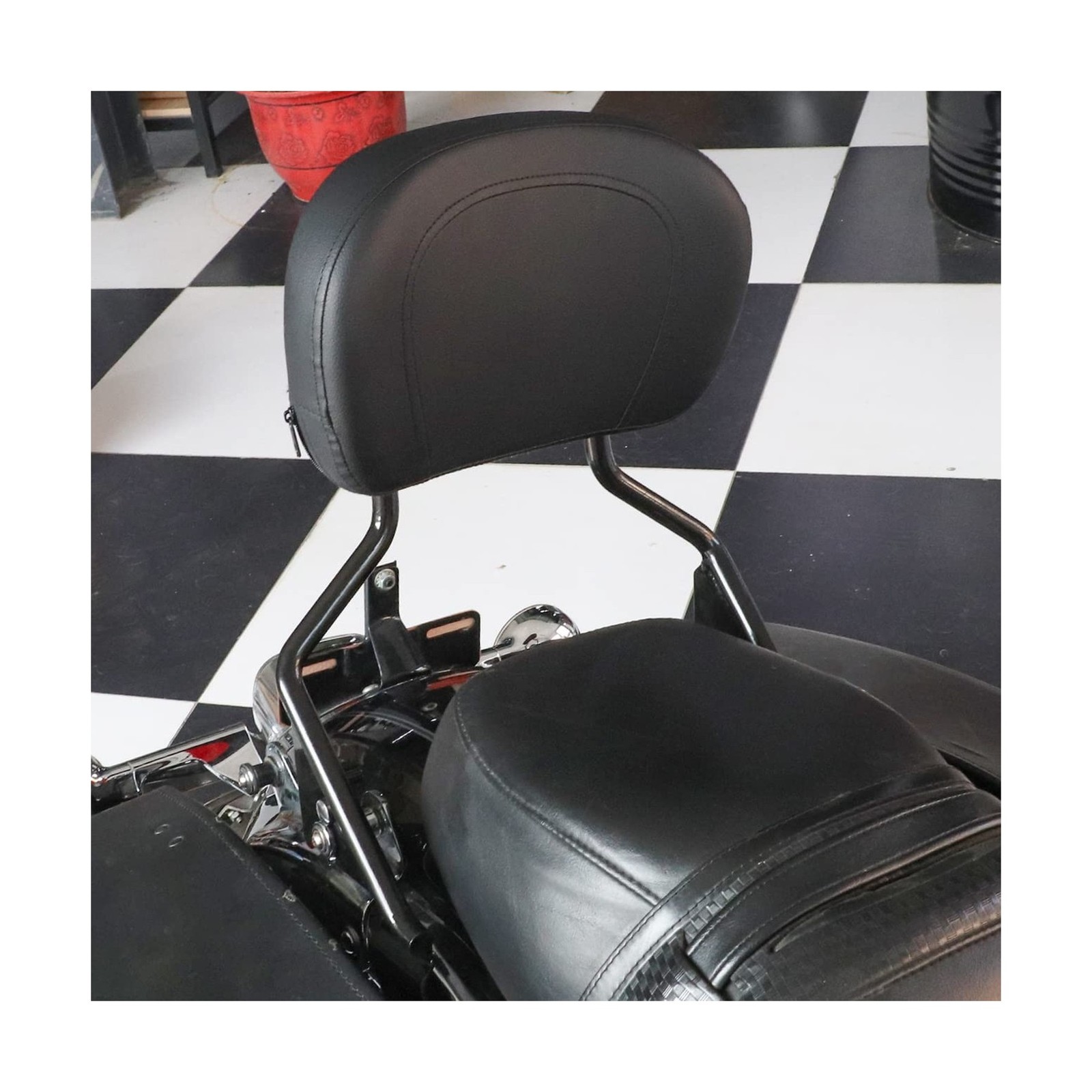 Detachable Upright Passenger Backrest Sissy Bar w/Back Rest Pad Compatible Wi…