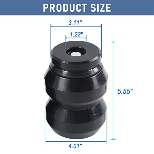Rear Suspension Rubber Helper Spring Kit Compatible with 2009-2021 Dodge Ram