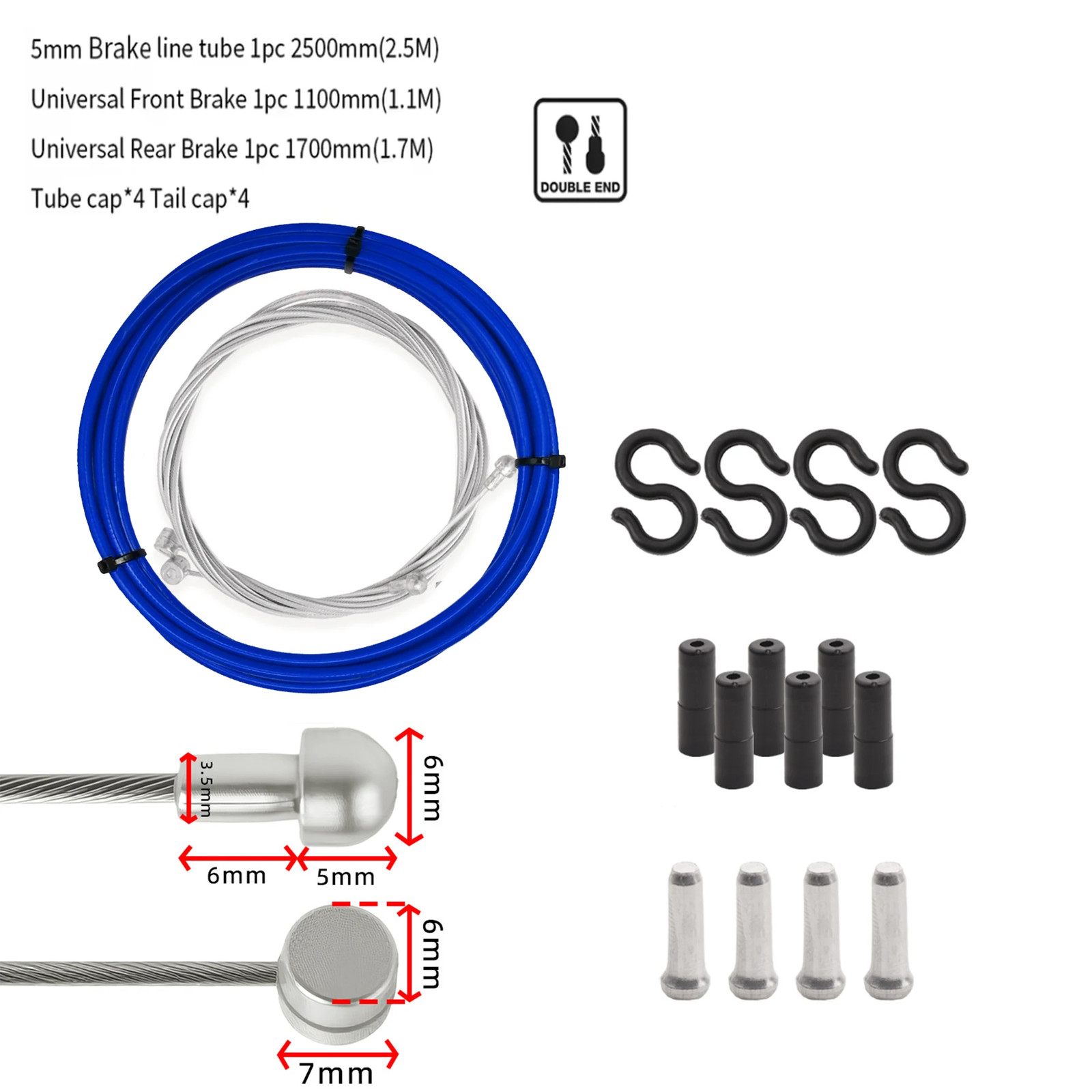 Bike Brake Shift Cable & Housing Set MTB Road Derailleur Wire Hose Kit