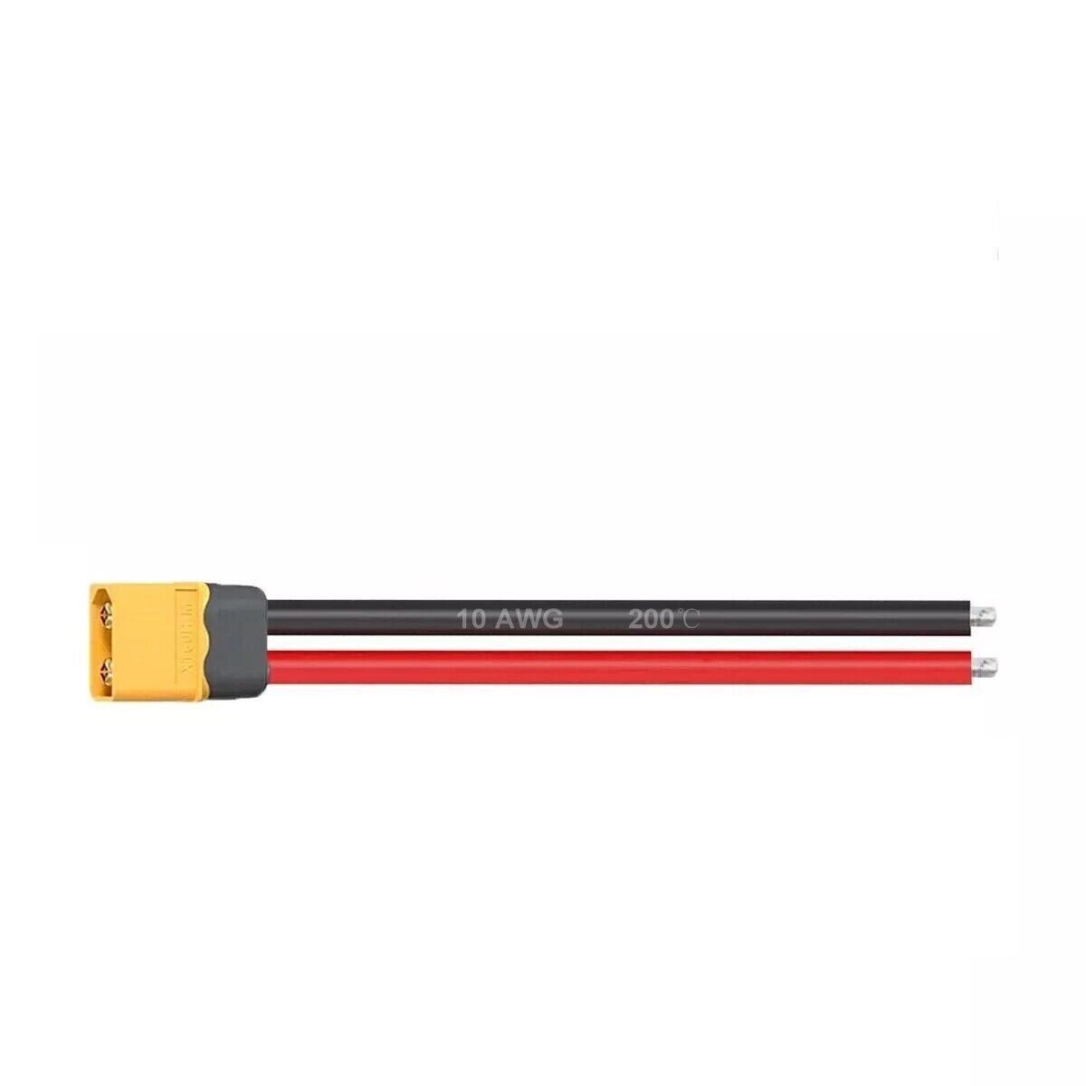 10AWG 100mm XT60 Parallel Pigtail Wire Cable Male Connector Ebike Li-Ion Battery