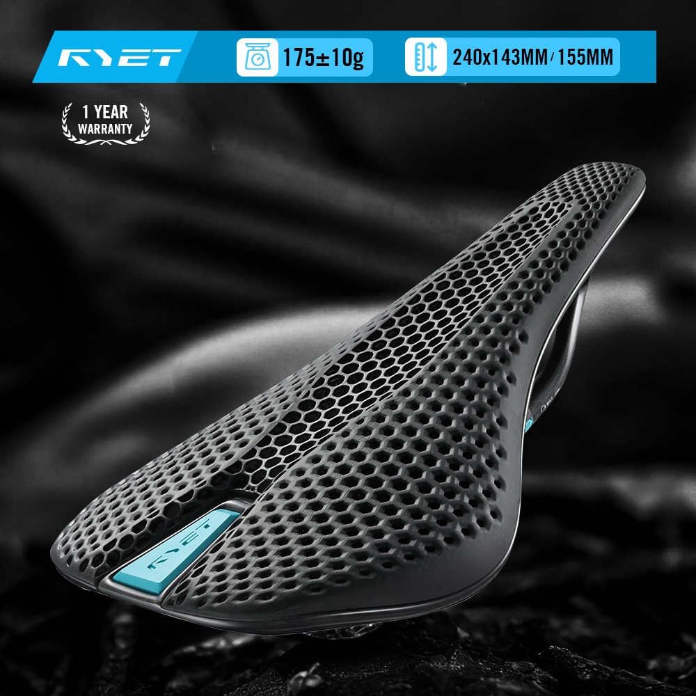 3D Printed Carbon Bike Saddle Carbon Rails 143/155MM for MTB Gravel Road Bike