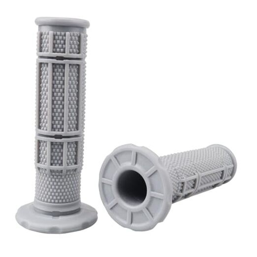 7/8» ATV Grips Upgrade Universal Handlebar Grips Soft Rubber Thumb Gray