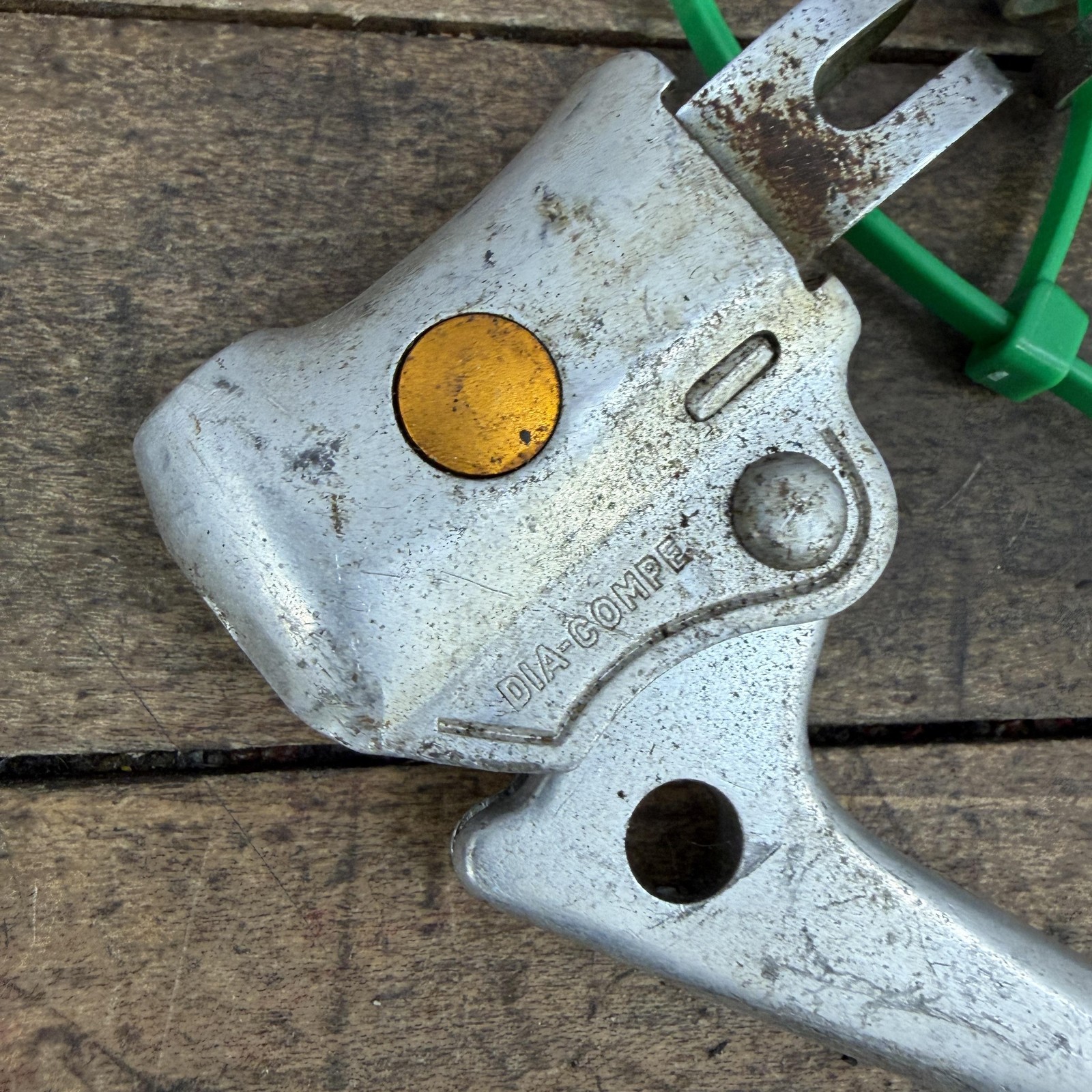 Vintage Dia-Compe Brake Levers Pair Silver Gold Dot 4-Finger 70s BMX Cruiser