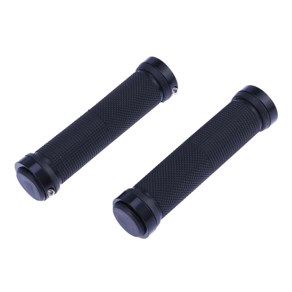 Set of 2 Durable Black Aluminum Alloy Handle Sleeves for Bike Shock Resistance