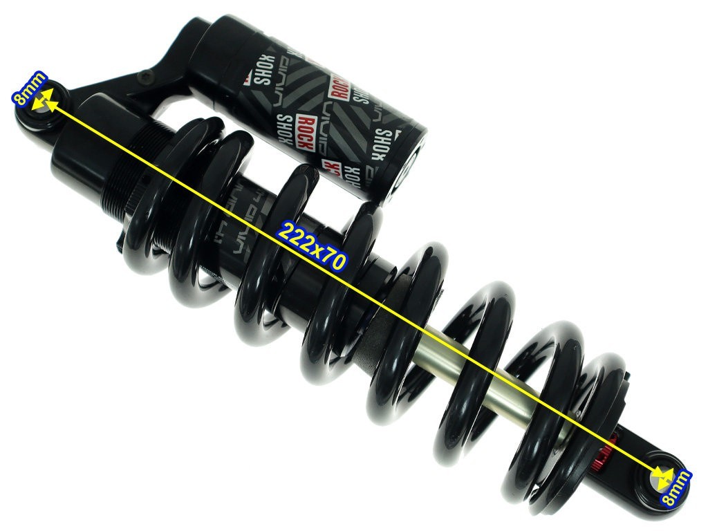 RockShox Vivid 4.1 Coil Bike Rear Shock 222×70 mm 500 Lb/In