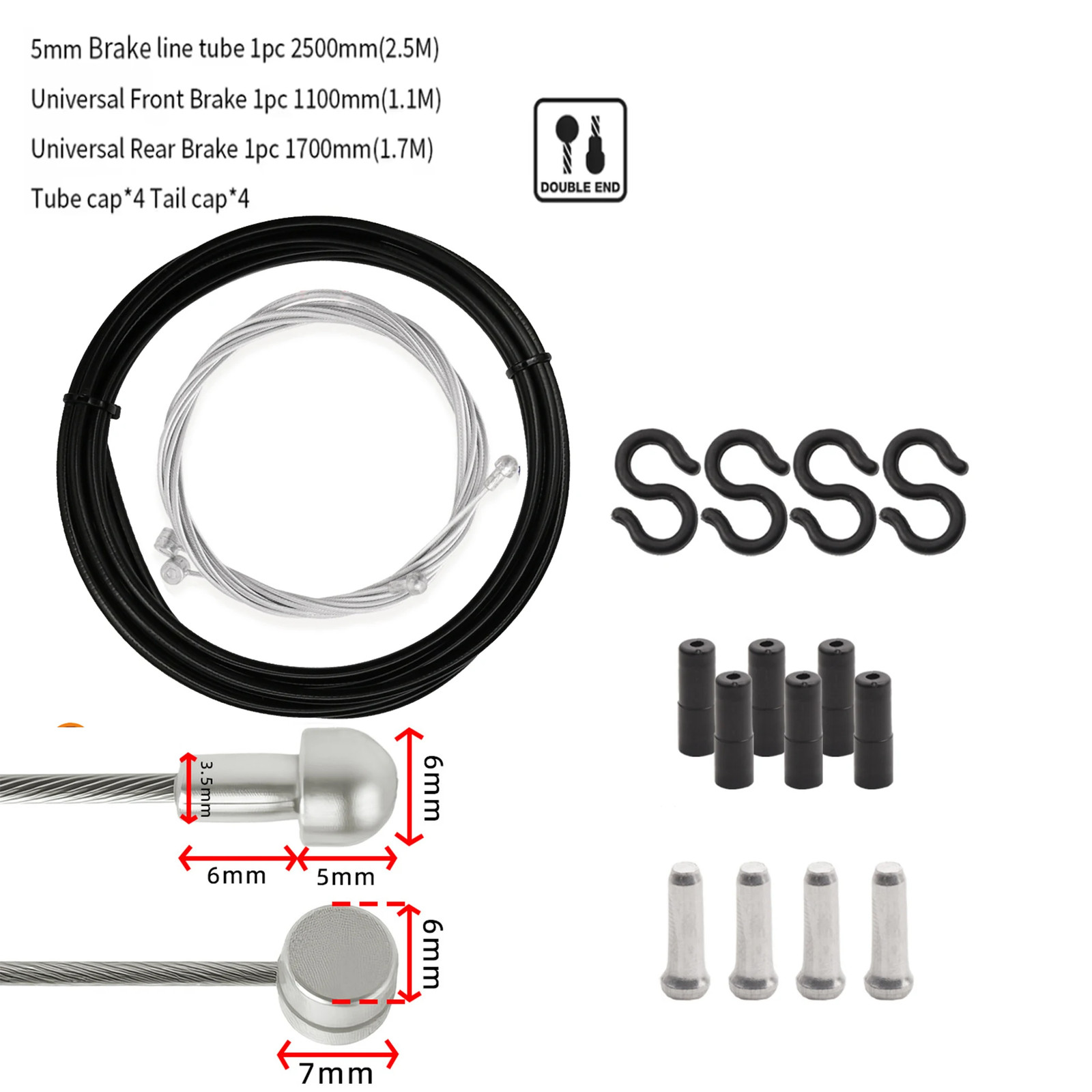 Bike Brake Shift Cable & Housing Set MTB Road Derailleur Wire Hose Kit