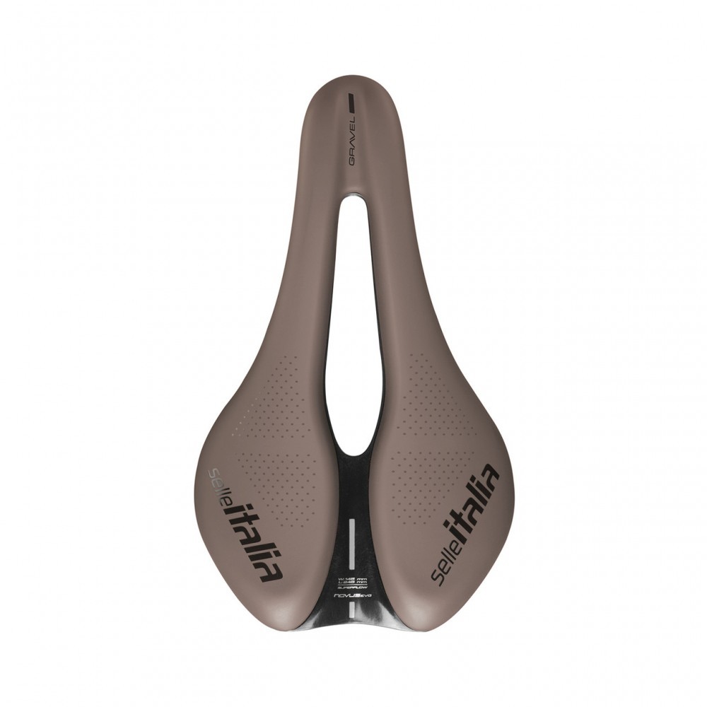 Selle Italia saddle NOVUS BOOST EVO GRAVEL TM SUPERFLOW L3 145 BROWN MN rails