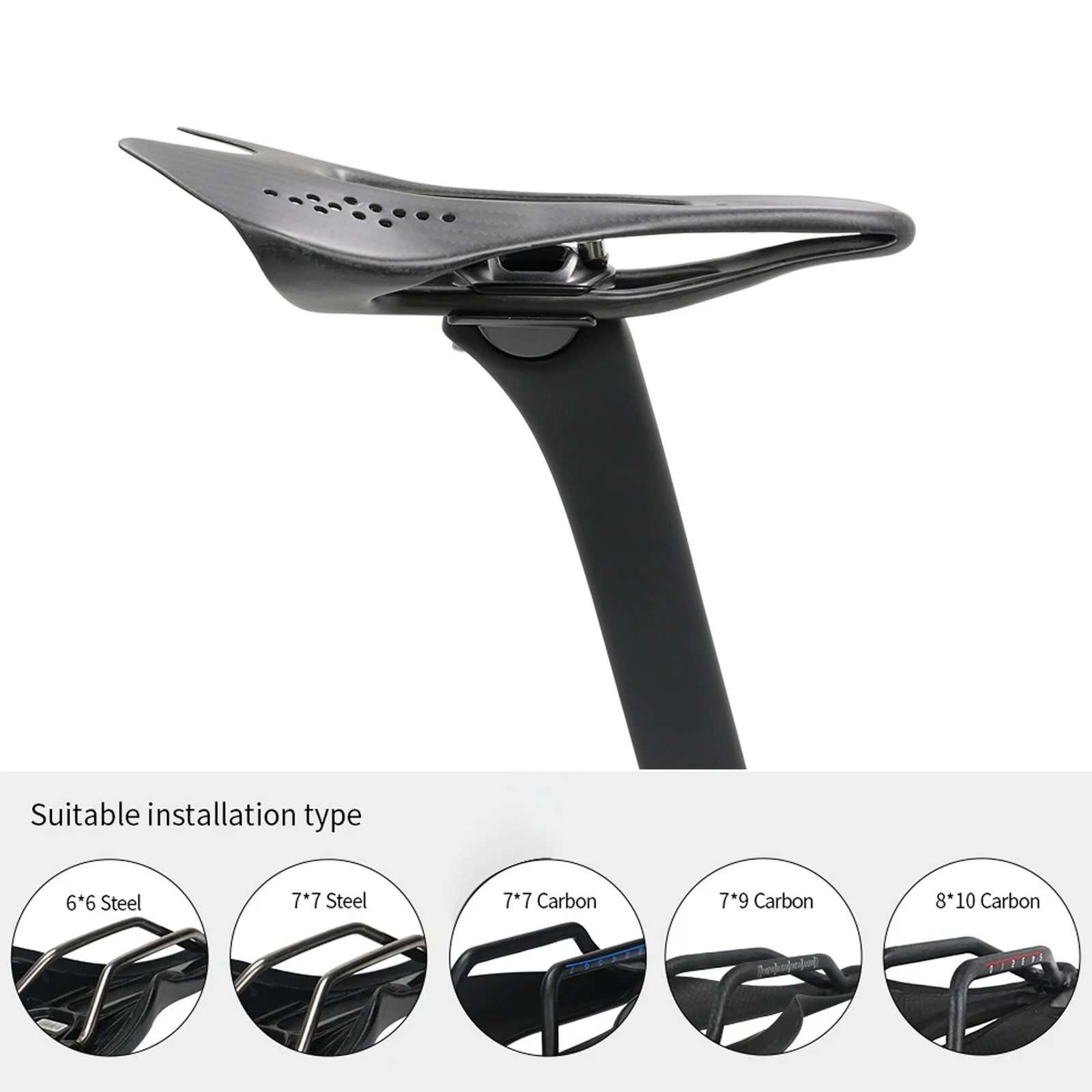 Carbon Fiber Seatpost Ultralight Road Bike Seatpost Matte 300mm/380mm 0mm Offset