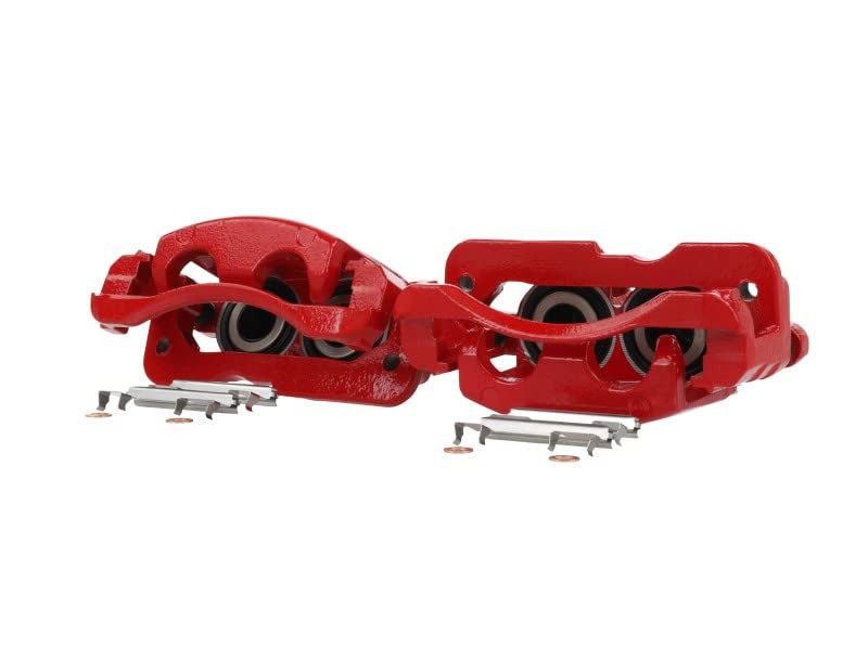 Front Red Powder Coated Brake Caliper Pair for Cadillac Escalade 2002-06