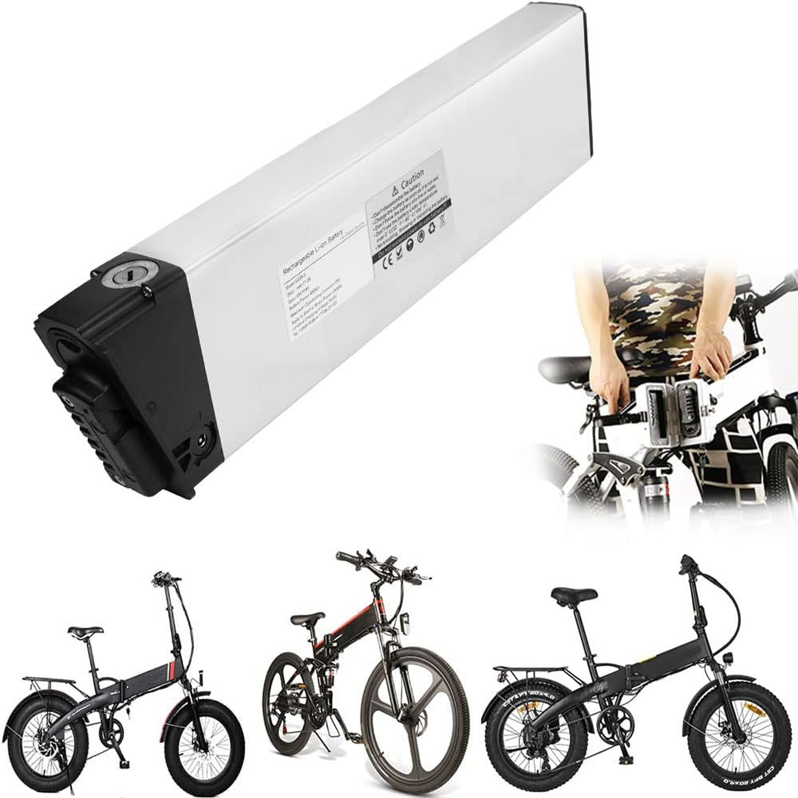 48V 10Ah Sliverfish Lithium-ion Battery For 500W Electric Bicycle E-bike Battery