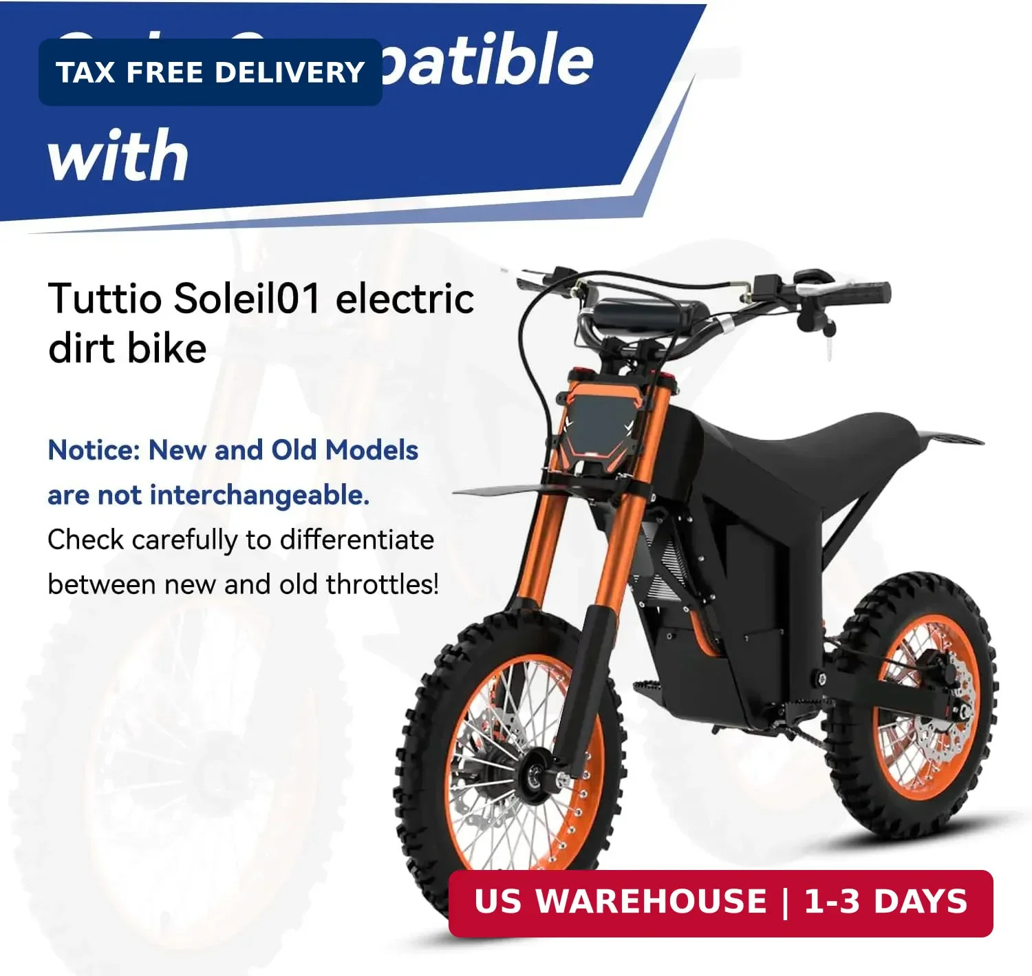 48V Ebike Throttle with M Button Key Replacement for Tuttio Soleil01 Electric Di