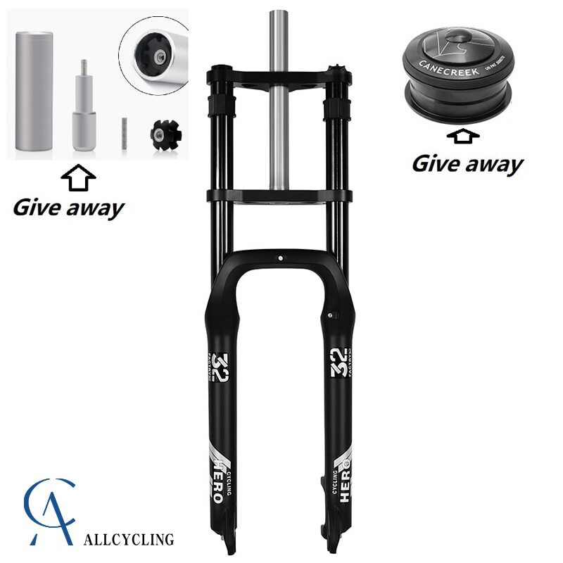 Mountain 20 26*4.0″ Fat Tire Spring Fork Double Shoulder 135Mm MTB Bike Electric