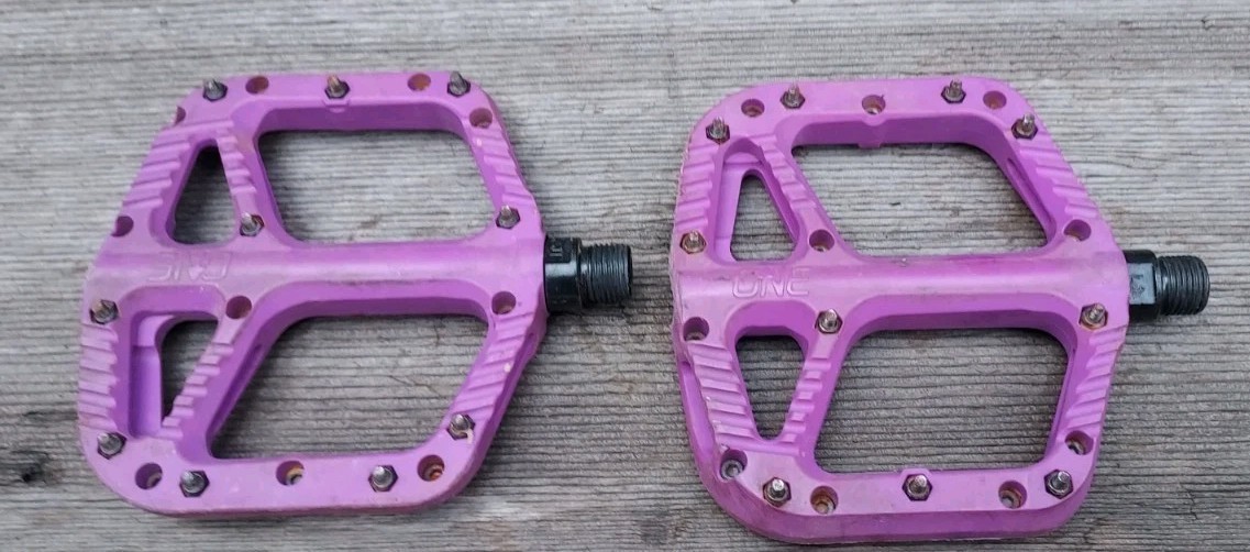 OneUp Components Composite Pedals Purple, 115x105mm platform, 10 pins per side