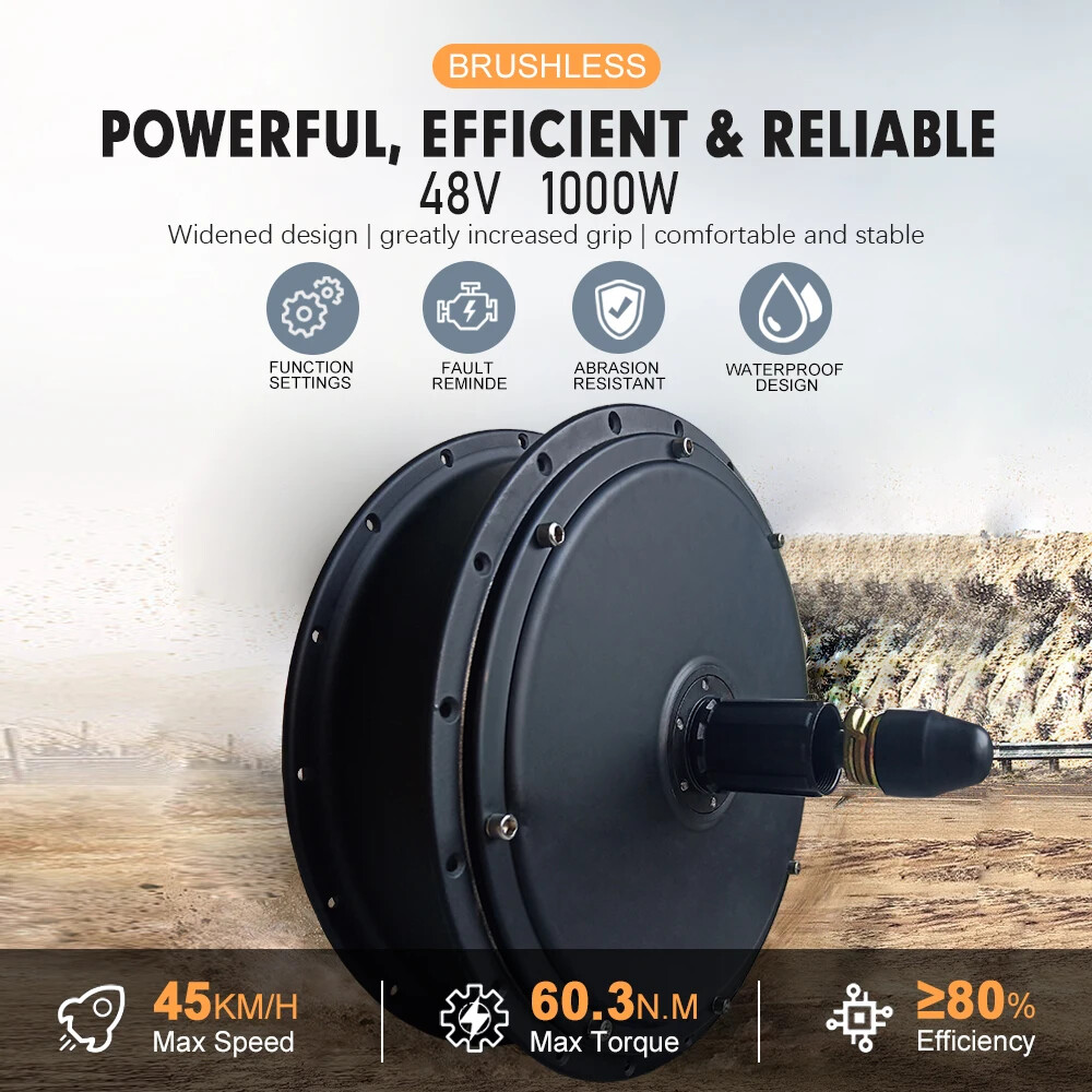 20 24 26 Inch 48V 1000W Rear Cassette Hub Motor Wheel Drive for Snow Fat E-Bike