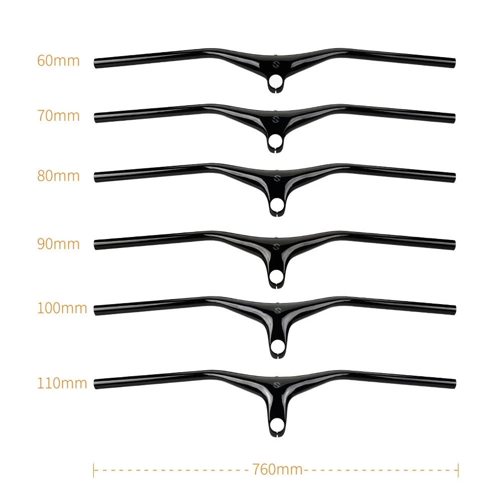 Carbon MTB Bicycle Integrated Handlebars Stem Angle -17 Degree Bicycle Parts