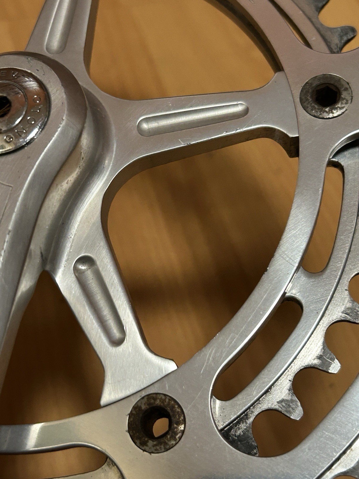 Vintage Campagnolo Super Record 170 Crankset 1049/A Double 52 42 Square Taper