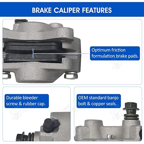 Front Left Right & Rear Brake Calipers for Arctic Cat ATV 250 300 375 400 454