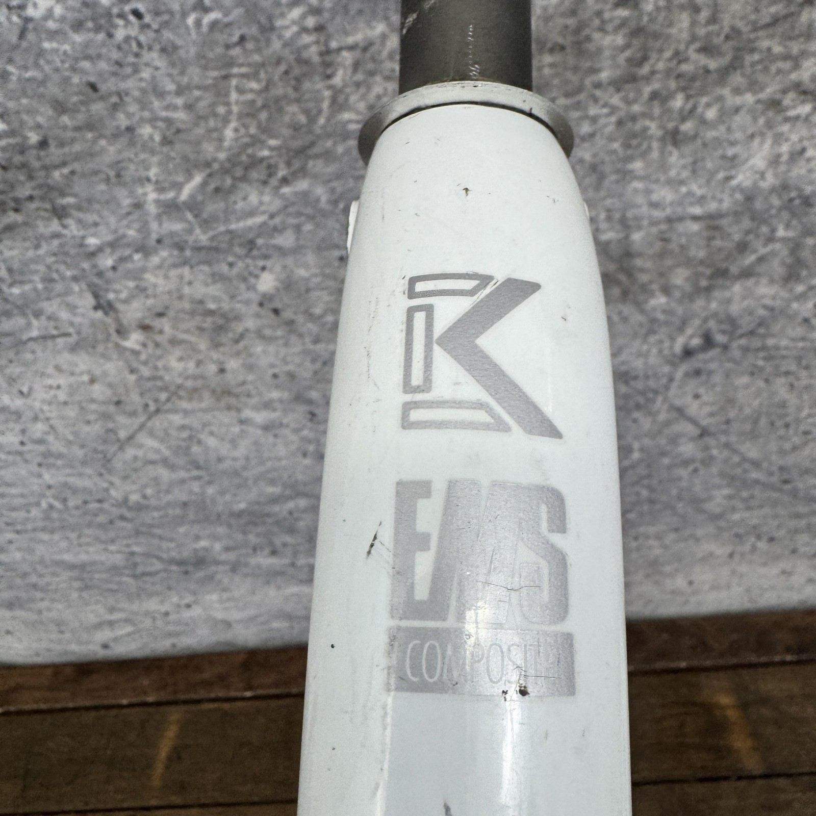 Vintage Kestrel Fork 700c 1in Threaded EMS Composite White Carbon 6″ Short Road