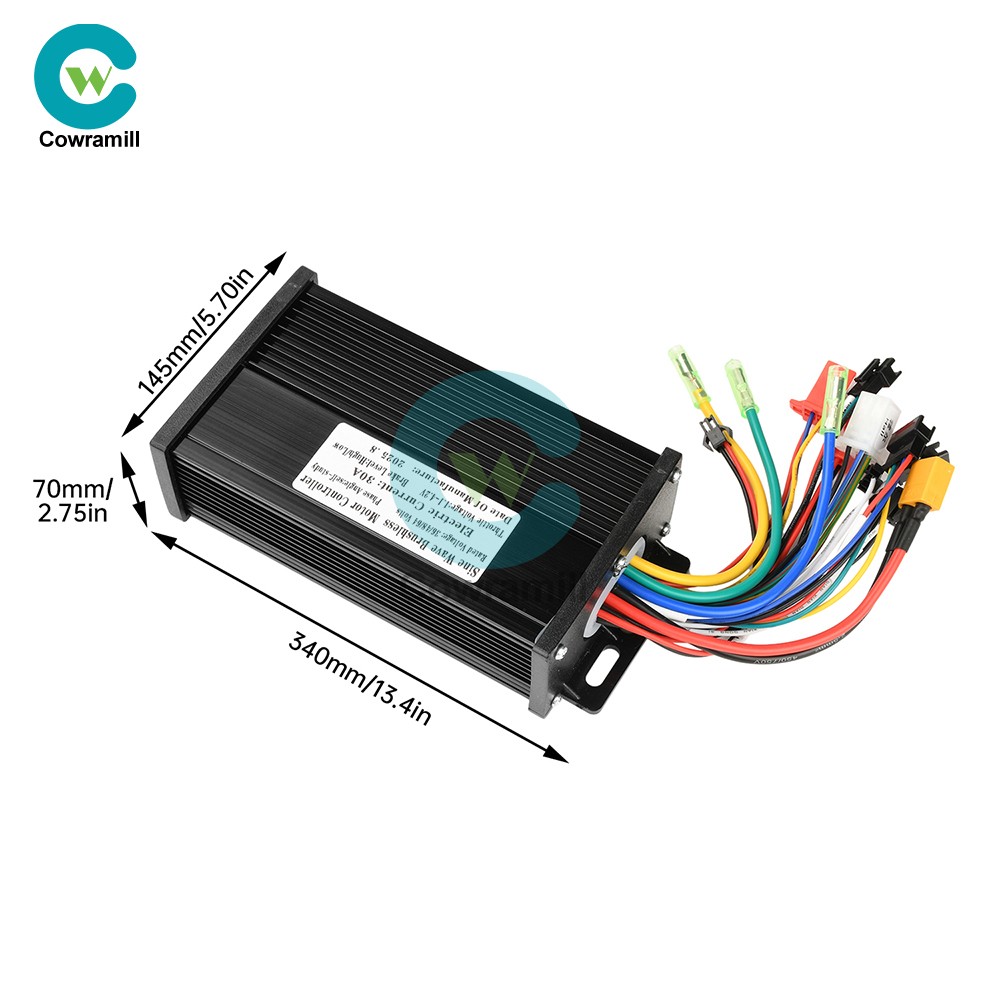 36V 48V 64V 30A Sine Wave Brushless Motor Controller 750W-1500W Drive S866 Gauge