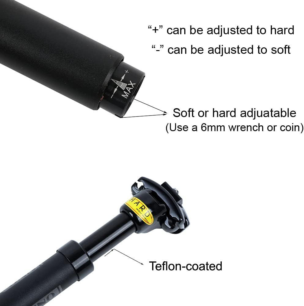 Bike Suspension Seatpost 27.2 30.9 31.6 Length 350Mm MTB Adjustable Seat Post fo