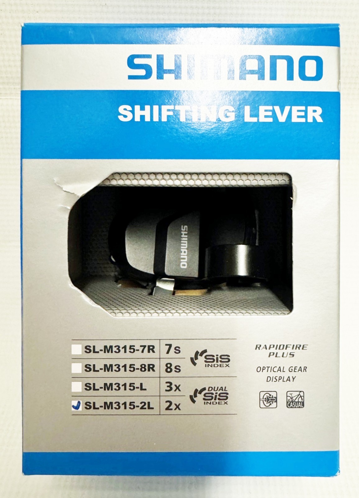 Shimano Altus SL-M315-2 2-Speed Left Rapidfire Plus Shifter