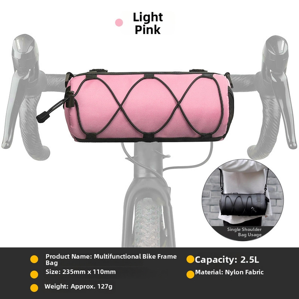 Front Beam Bike Bag for Cycling Storage Waterproof Nylon 23.5cm x 11cm Size
