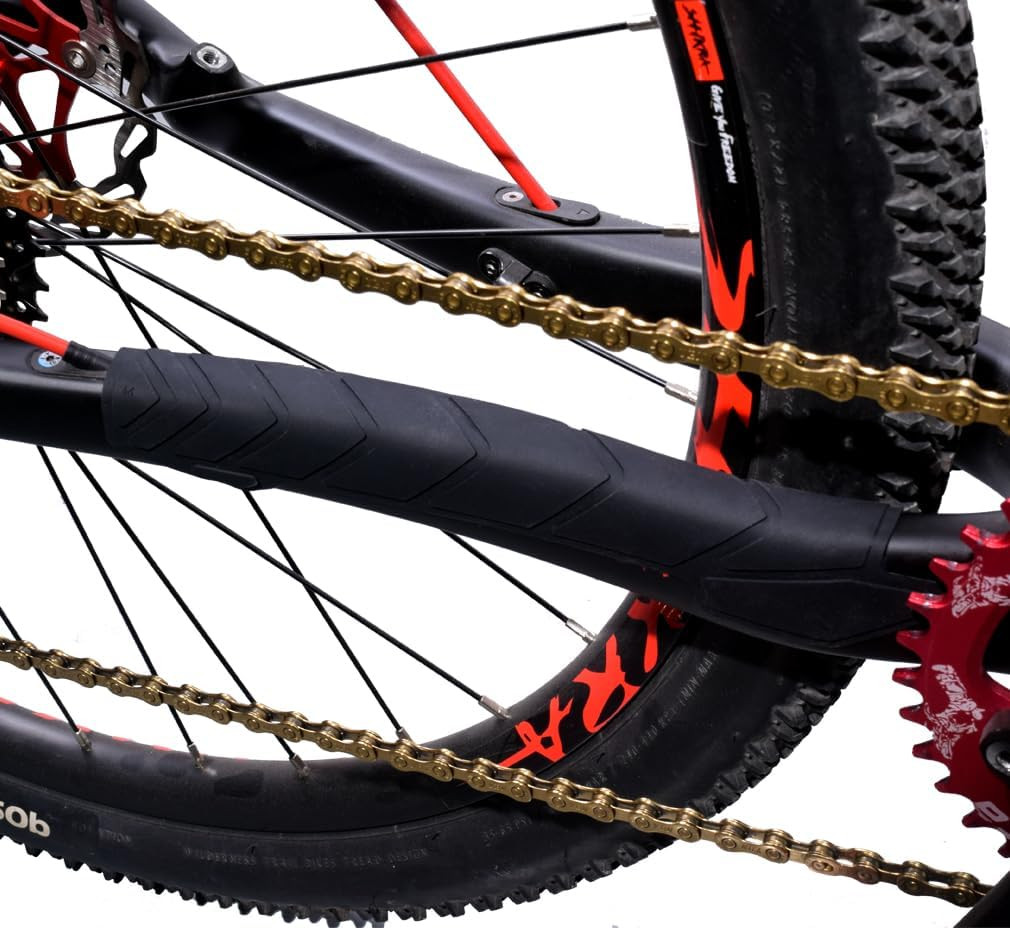 BESNIN Bike Chainstay Protector 2Pcs MTB Silicone Chain Stay Frame Guard Protect