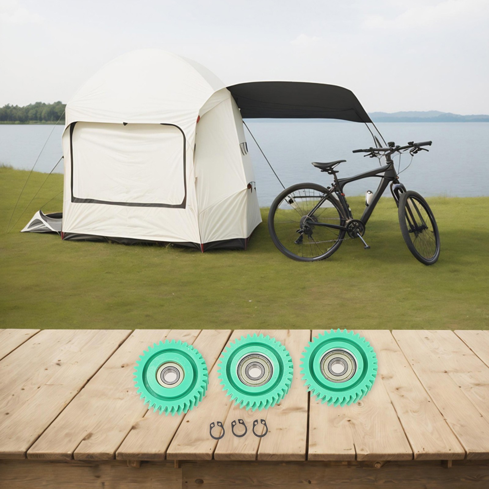 Nylon 3PCS Gear Set for Electric Bicycle Motor 31T 35T with 608 Bearings
