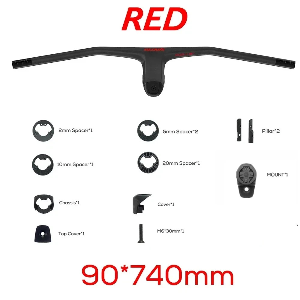 SYNCROS -20 Degrees Carbon Fibre Integrated Mountain Bicycle Handlebar 740MM