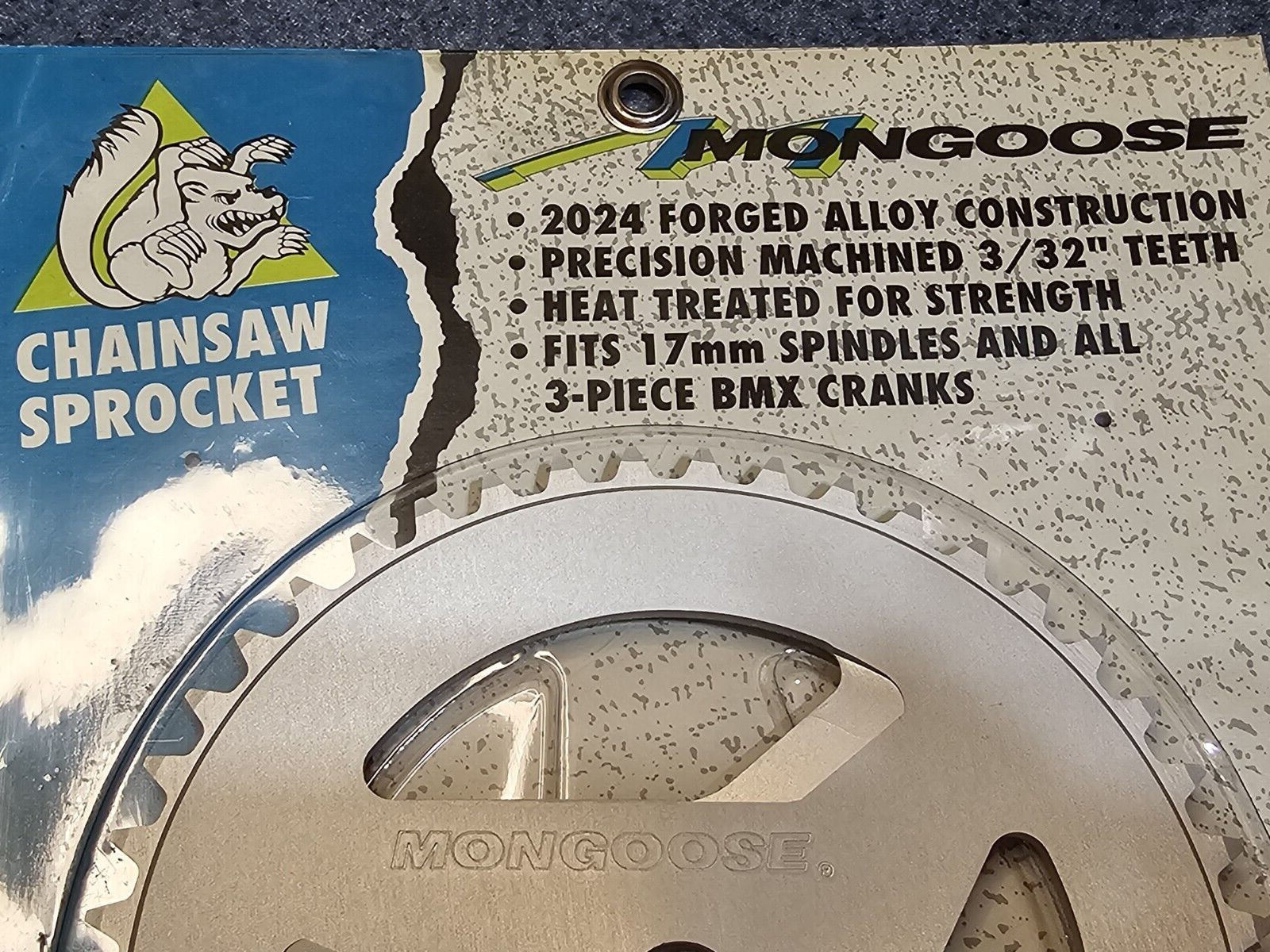 BMX 46T Mid School Mongoose Chainsaw Sprocket 2024 Heat Treated Aluminum RARE