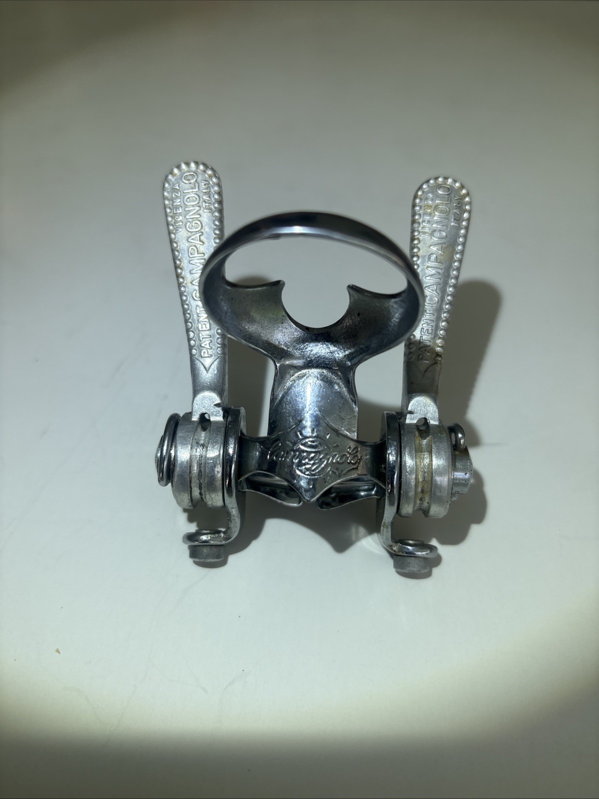 Campagnolo Down Tube Friction Shift Levers 5×2 Speed Clamp-on With Pump Holder