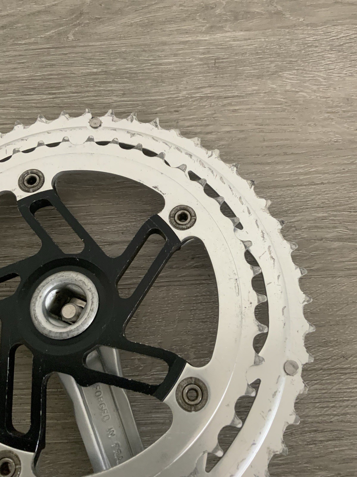 STRONGLIGHT IRONLIGHT CRANKSET DOUBLE 172.5 MM ARMS 52-42 TOOTH 6, 7, OR 8 SPEED