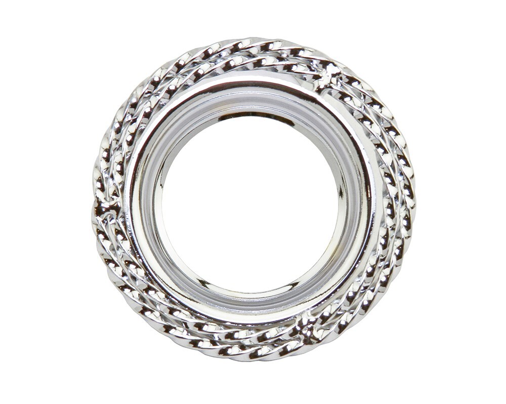 VINTAGE LOWRIDER 51MM LONG DOUBLE SQUARE TWISTED CHROME BOTTOM BRACKET CUP.