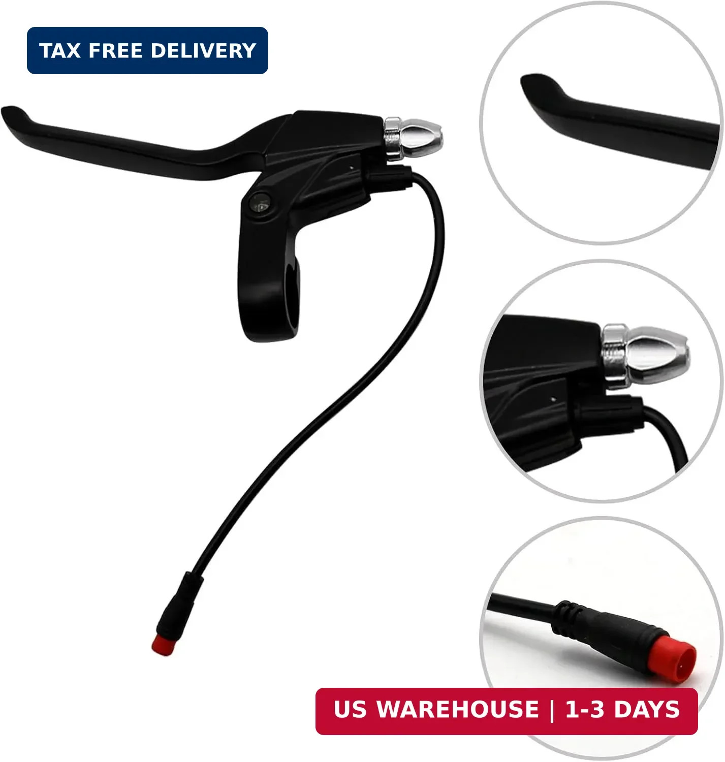 108PPD Ebike Brake Lever Set 2 Pin Male Brake Levers, Left and Right Power Off H