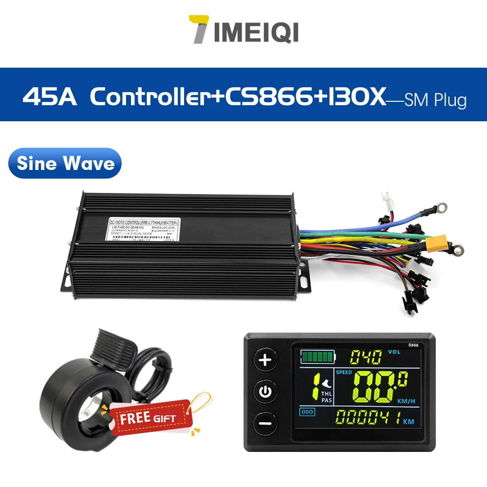 E-bike Sinawave Controller 24V/36V/48V 17A 26A 30A 40A 45A with LCD DIsplay