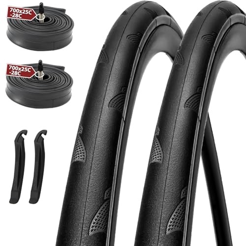 MOHEGIA 700x28C Road Bike Bicycle Tires: Set of 2 60TPI 700C 28C Cross Bike