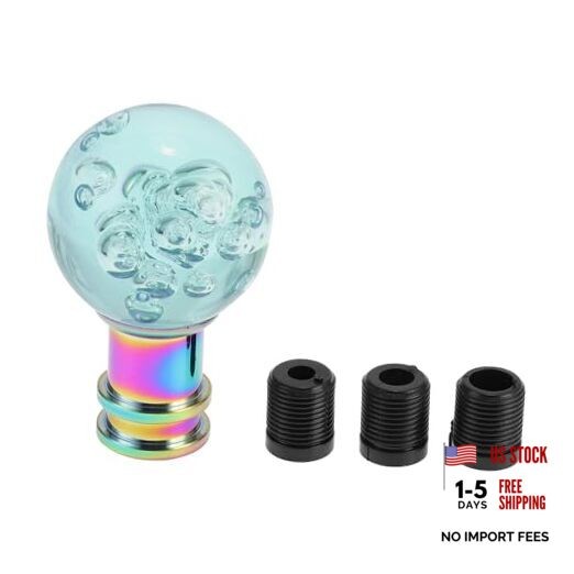 Car Shift Knob, 9cm Universal for Automatic and Manual Vehicle Gear Light Blue