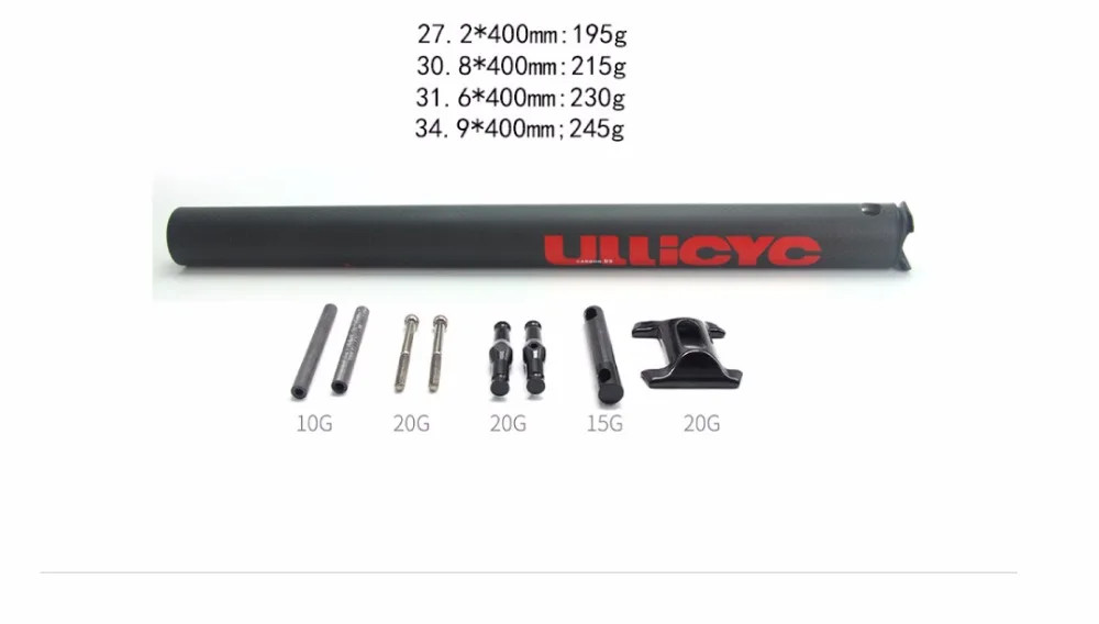 3K Carbon Fiber Seat Post 27.2/30.8/31.6/33.9/34.9mm MTB Road Bicycle Seat Tube