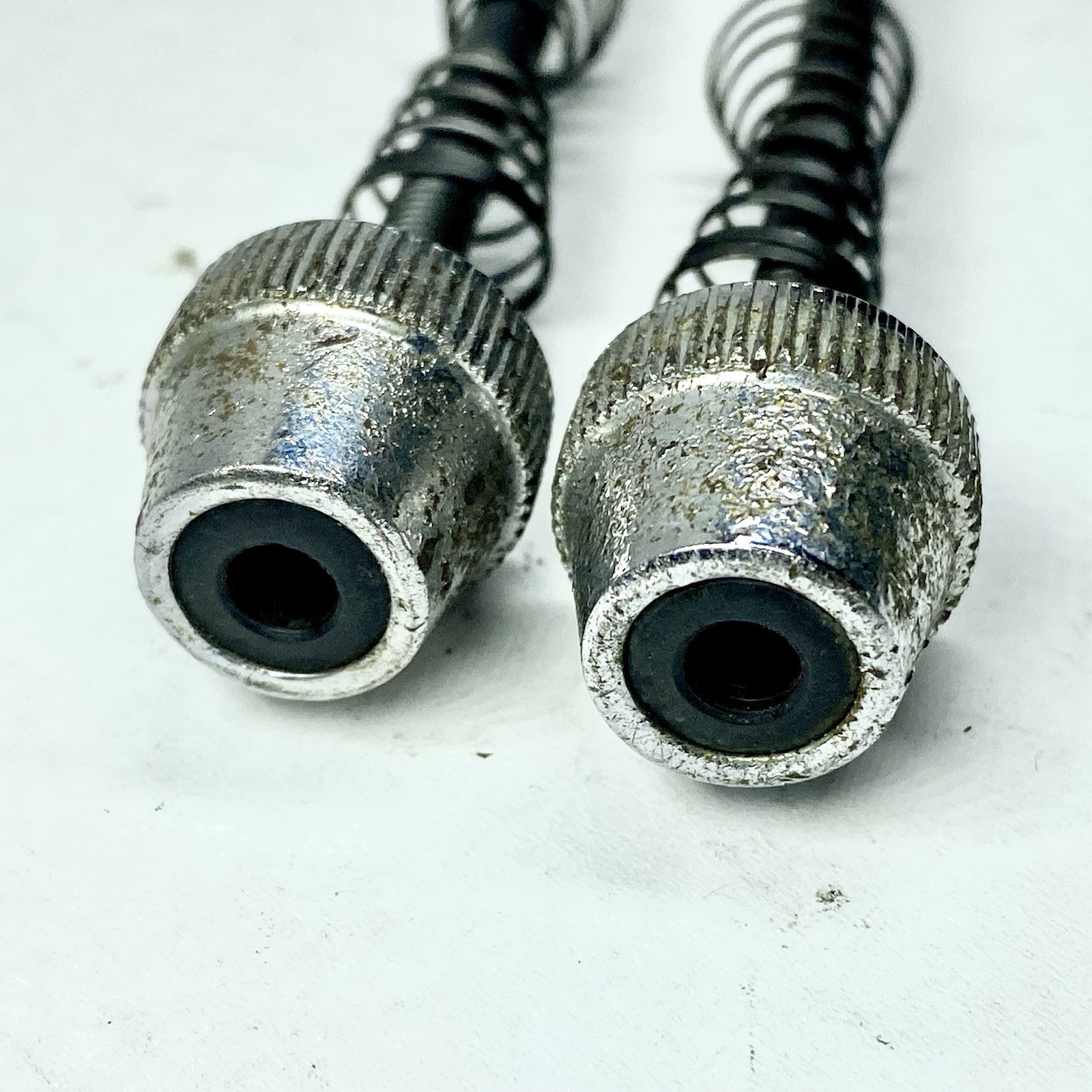 Shimano Quick Release Skewer Set Front Rear 100mm 135mm Chrome Vintage MTB