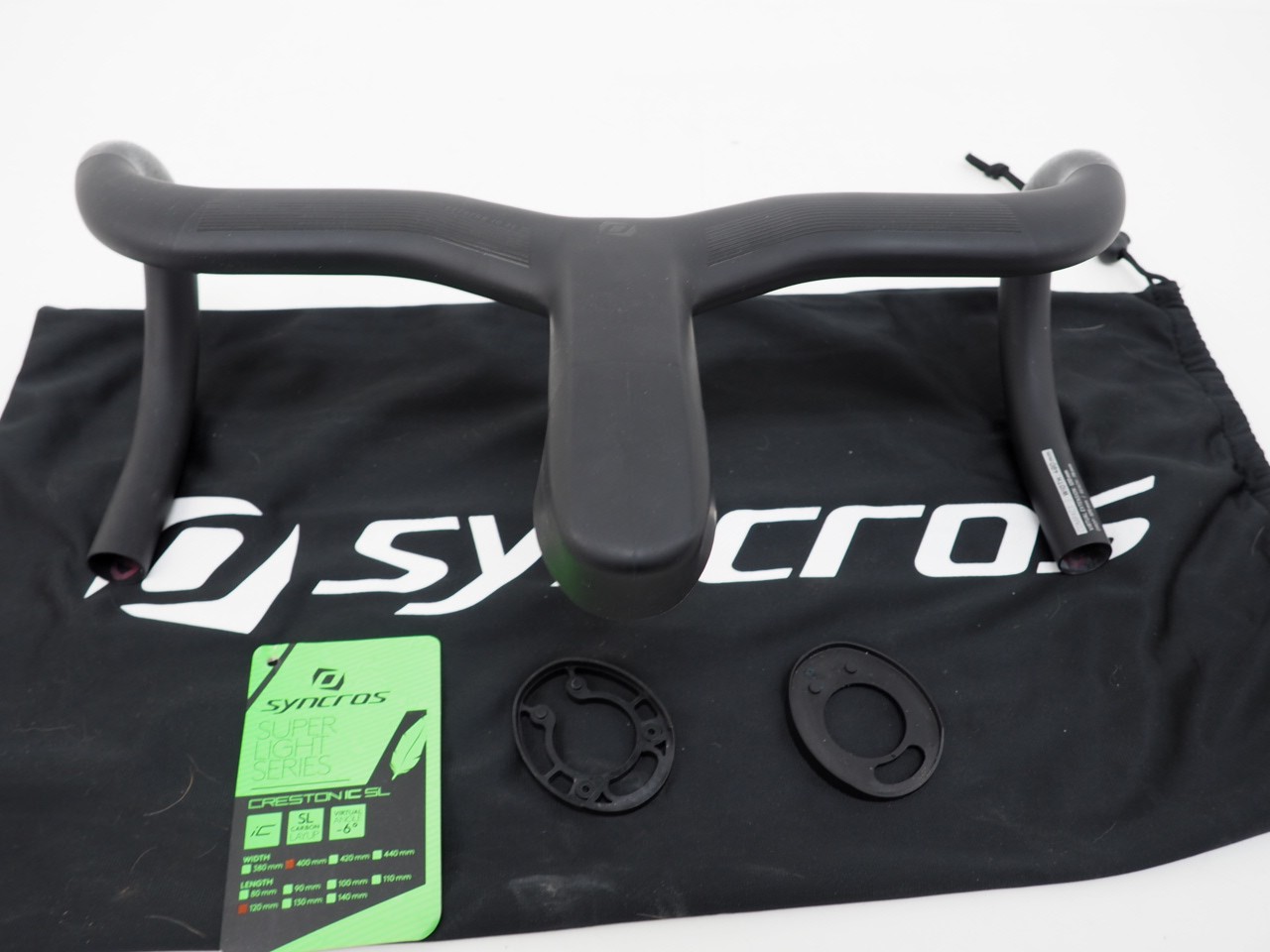New! Syncros Creston IC SL Carbon Road Integrated Bar Stem 40cm x 120mm Black